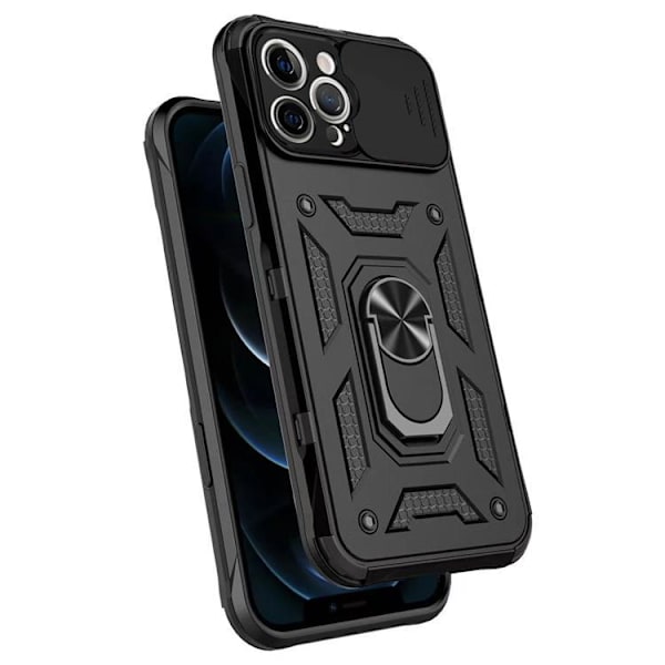 iPhone 14 Pro Skal Kameraskydd Kickstand - Svart
