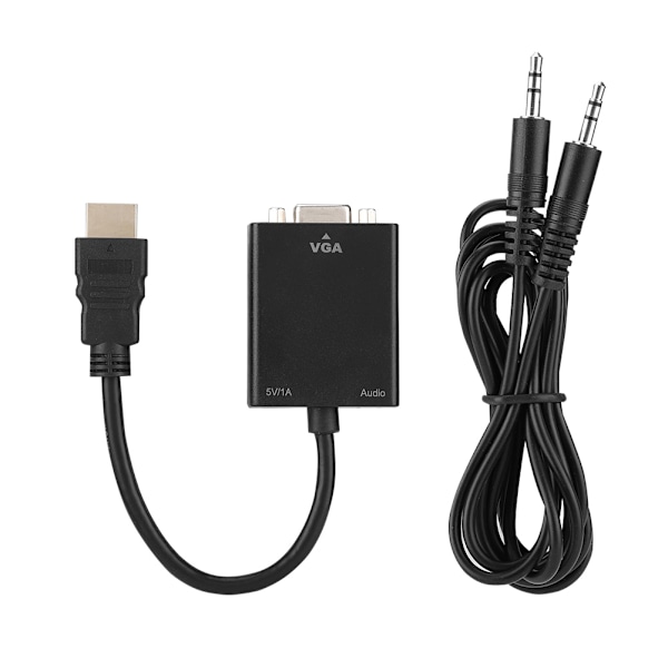 HDMI-hane till VGA-hona videokonverteradapterkabel med ljudkabel