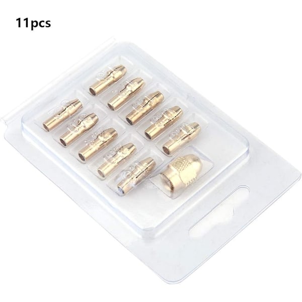 11 Styck Set Chuck Reservdelar Mässing 3Mm Mini För Dremel Borrslip Kopparbit 3000 11 Styck 4 Käft Kopparborr Spikavdragare För Mini Electric