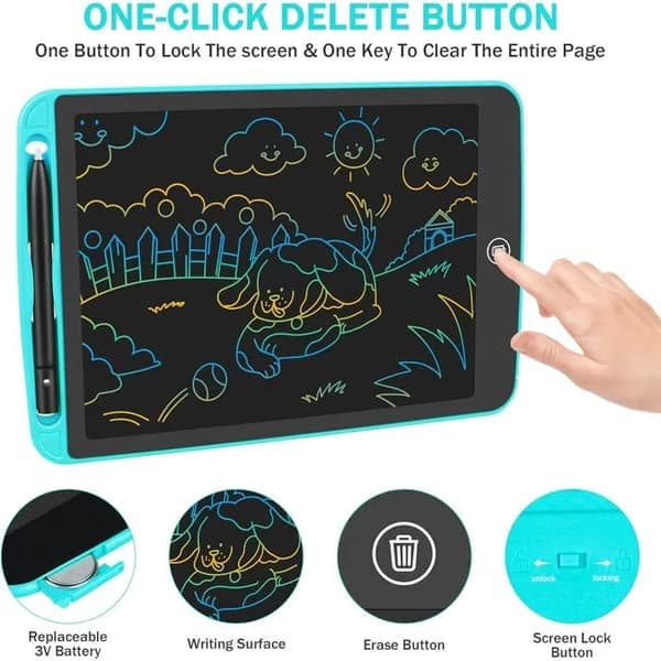 Grafiktablet til børn - LCD tegnetablet - 10 tommer - Sinterklaas gave - Legetøj til piger og