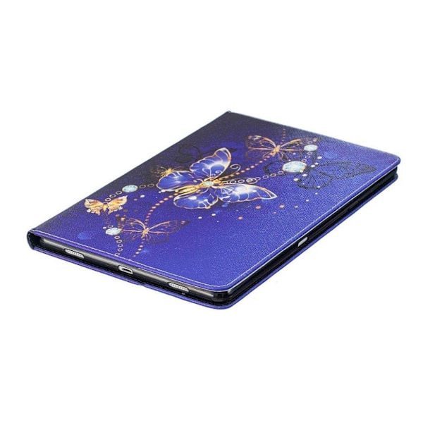 Samsung Galaxy Tab A 10.5 mönstrat flipfodral i läder - Lila Fjärilar Lila