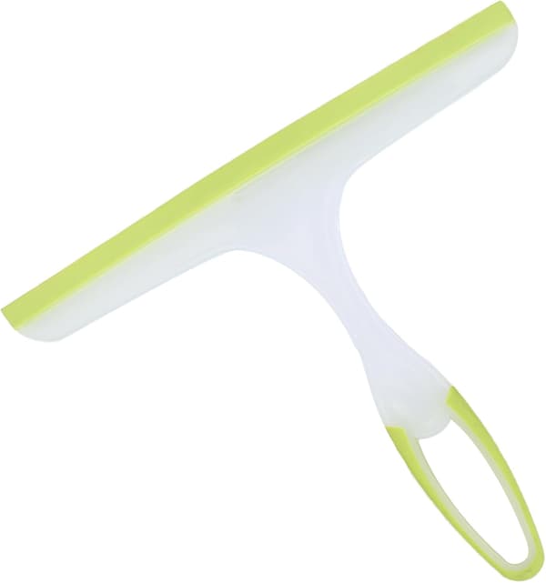 pc Silikon vindusskrape, dusjskrape, baderomsskrape, for speil, bad, vindu, gulv, 24 * 21 cm, grønn