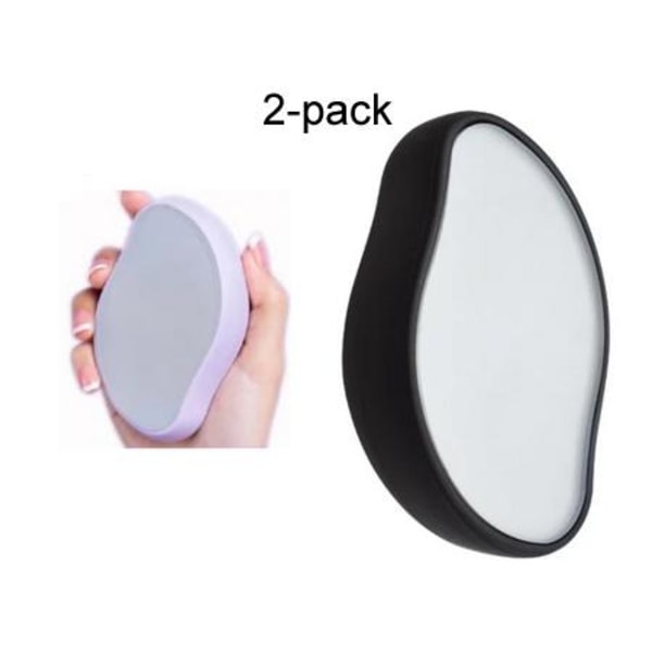 2-pack Svart / Lila Smärtfri fysisk hårborttagning Epilatorer Crystal Hair Eraser