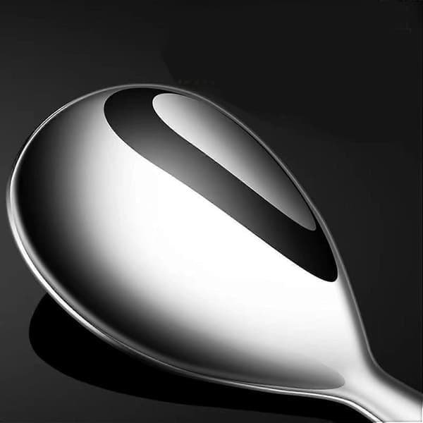 Ris-ske, ris-ske i rustfrit stål, stor fortykket ris-ske, non-stick spatel, husholdningsris-ske i rustfrit stål