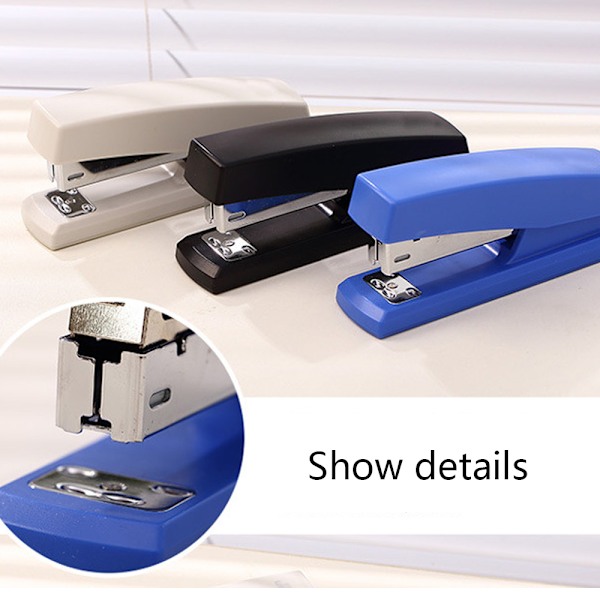 Klassisk skrivbordsstapler för tungt bruk, kapacitet 20 ark, bärbar och hållbar metallstapler