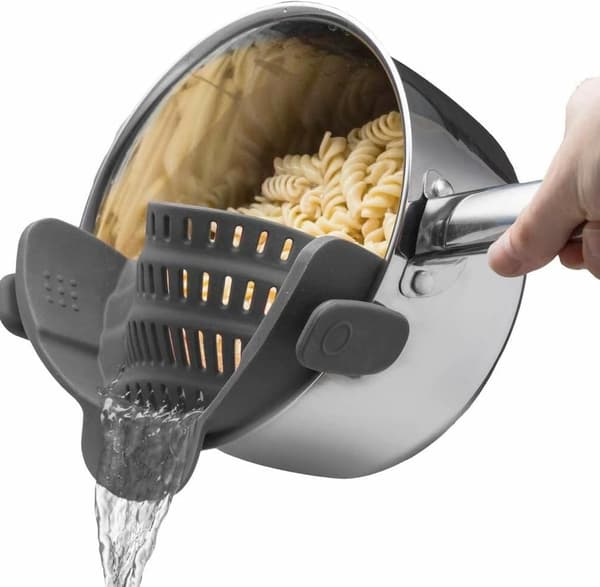 Kökssil - Silikon - Avloppsklämma - Idealisk för ris, pasta, grönsaker - Hållbar