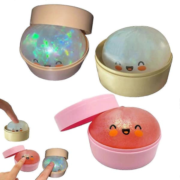 6 cm glitrende dumpling myk risboks mysteriepose glitrende stressavlastning voksen skrivebordstilbehør