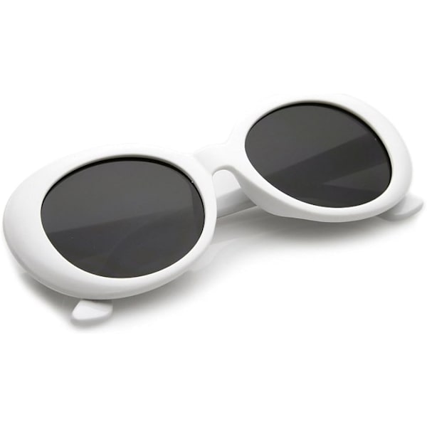 Vita Clout Goggles Solglasögon Kvinnor Män Retro Oval Solglasögon Flickor Pojkar Solglasögon