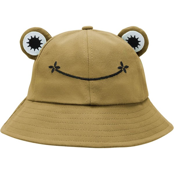 Groda hatt hink solhatt för kvinnor groda hink hatt sommar utomhus hopfällbar andningsbar hink hatt för kvinnor