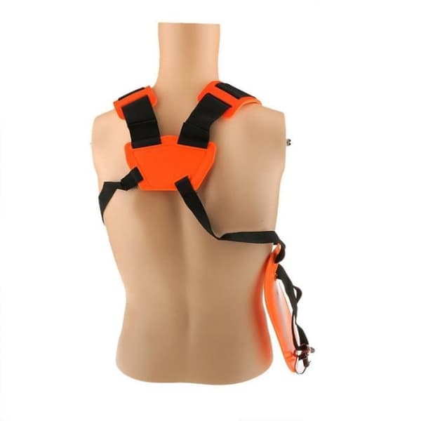 Dobbeltsele - Universal - Polstrede skuldre - Nylon - Orange og Sort