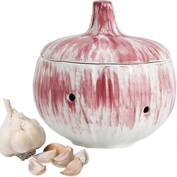 Garlic Storage Container Ceramic Garlic Holder House Ed Garlic Storage Jar With Lid To Keep Ginger Garlic S Er_Super Gift Red