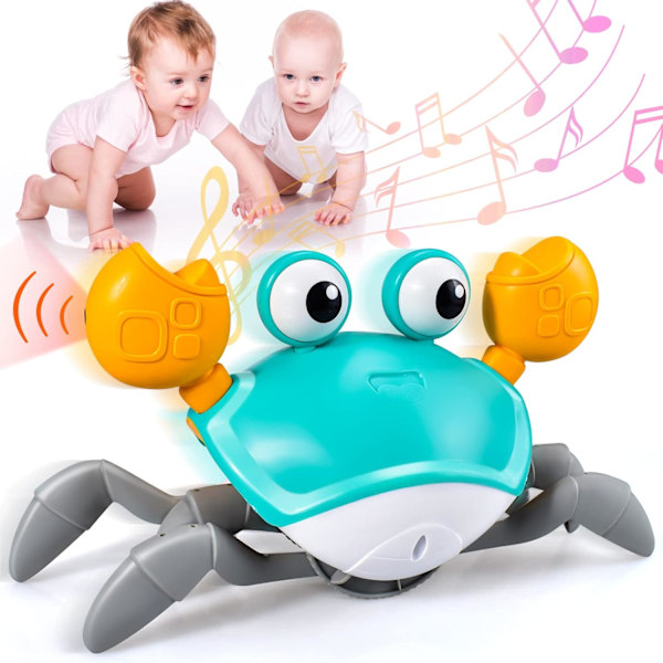 Leksakspresenter för krypande krabba för 1-8 år gamla baby