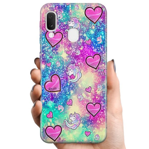 Samsung Galaxy A20e TPU Mobilskal Unicorn Enhörning