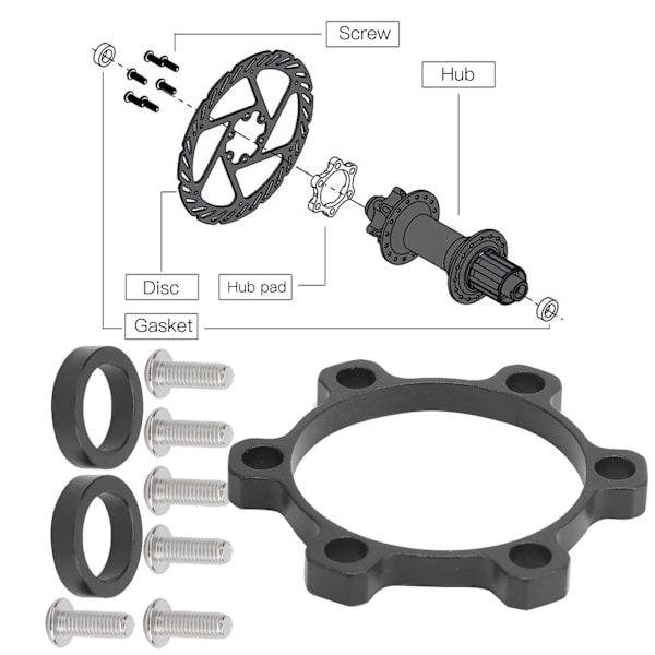 100-110MM Mountainbike Framgaffel Boost Navkonverteringscykel Bromsskiva Konverteringsbas