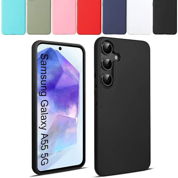 Samsung Galaxy A55 skal mobilskal silikon /  TPU - VÄLJ: RÖD Samsung A55 RED Samsung A55