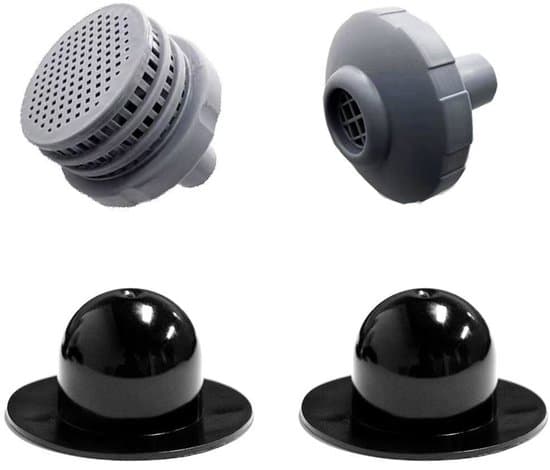 Kompatibel med vandregenereringssystem – reservedele til pool – dyseforbindelsessæt til indløb/udløb til pools – (inkluderer dysehoved) – 32 mm diameter