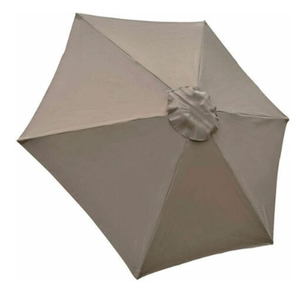 Ersättningsskydd för parasoll, 6 ribbor, 2 m, vattentät, anti-UV, ersättningsväv, Khaki