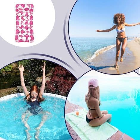 Inflatable Pool Mattress. Foldable Inflatable Lounger. Float Mattress for Adults. 176 x 86 x 2 cm
