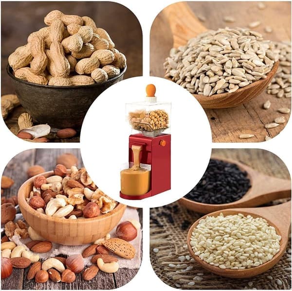 Peanut Butter Machine, Electric Nut Grinder, 500ml Food Processor with Non-Slip Base, 110V–220V, Suitable for Home Kitchen