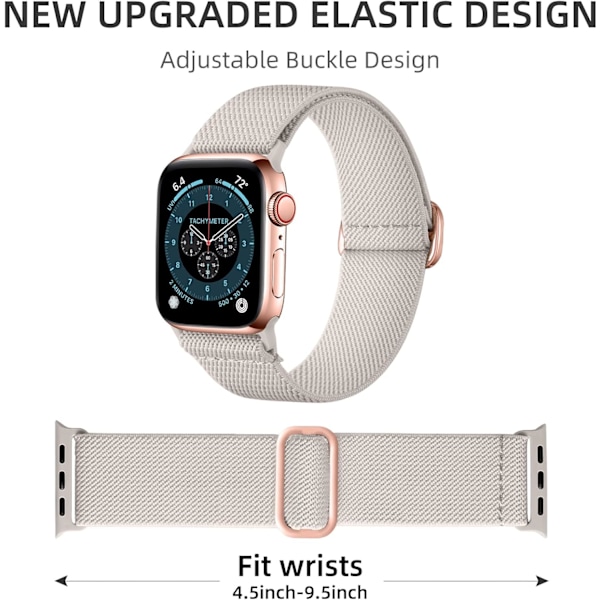 Stretchiga nylon solo loop-band kompatibla med Apple Watch 3pcs 5 42mm/44mm/45mm/49mm 3pcs 5 42mm/44mm/45mm/49mm