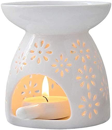 Keramisk Diffuser/Æterisk Olie Diffuser med Fyrfadslys Keramisk Olie Diffuser/Æterisk Oliebrænder/Aromadiffuser til Hjemmekontor & Toiletter