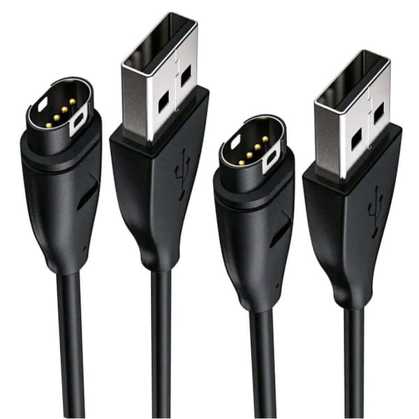 Garmin Klokker Lader Hurtiglader Universal 2 Stk Svart Black 2 Pcs