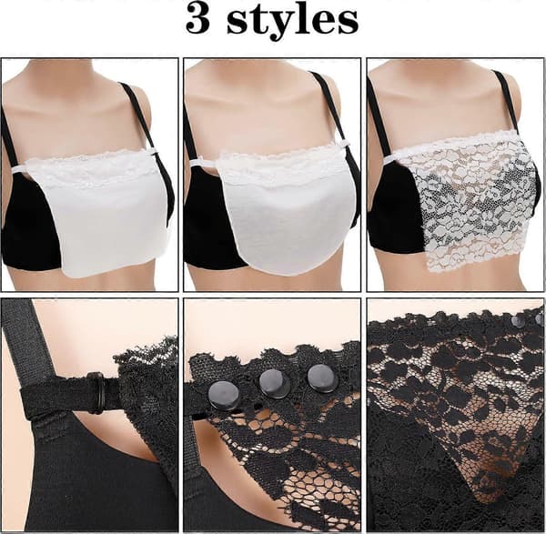 10 Pieces Clip-on Loose Camisole Bra Insert Overlay Vest