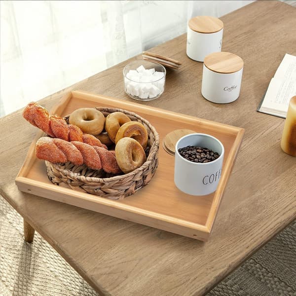 Bed Tray Folding Table with Handle Sofa Breakfast Tray for Eating Painting Plates Bamboo Dining Table Tabletop Snack Tray