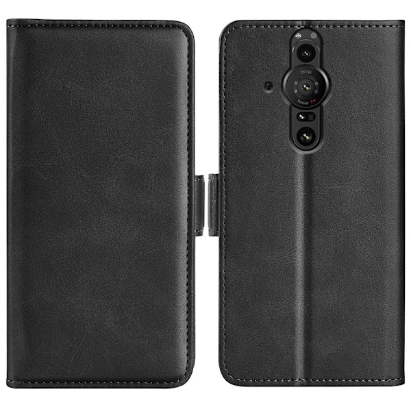 SKALO Sony Xperia PRO-I Premium Plånboksfodral - Svart Svart