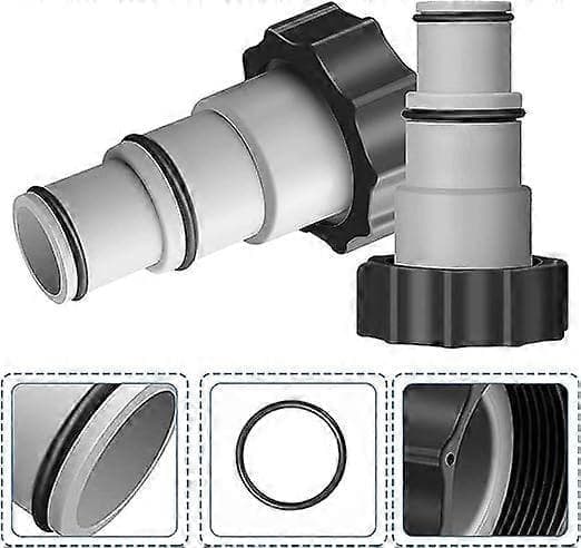 Pooladapter för Intex poolanslutningssats slangadapter 32-38mm för poolpumpar (FMY)