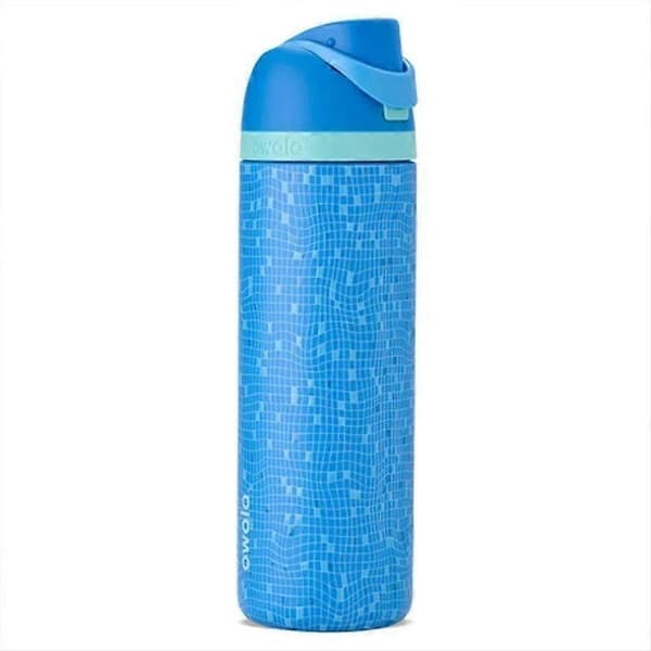 Owala FreeSip vandflaske med poolflisedesign til fødselsdage, 946 ml (32 oz)