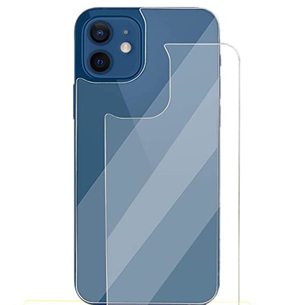 2-PACK iPhone 12 Baksida Skärmskydd 9H 0,3mm Transparent/Genomskinlig