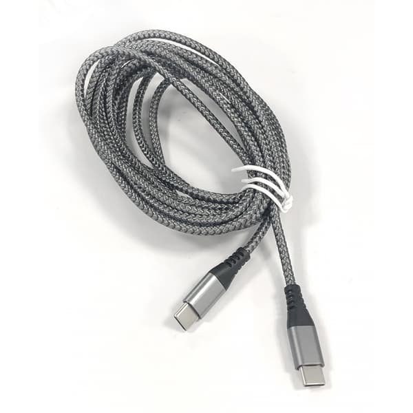 USB-C ladekabel 60 W hurtiglading, kompatibel med iPhone 15/Plus/Pro Max, Samsung Galaxy S24/S23/S22, Pixel 7 Pro Grå 3 m Grå Grey 3 m