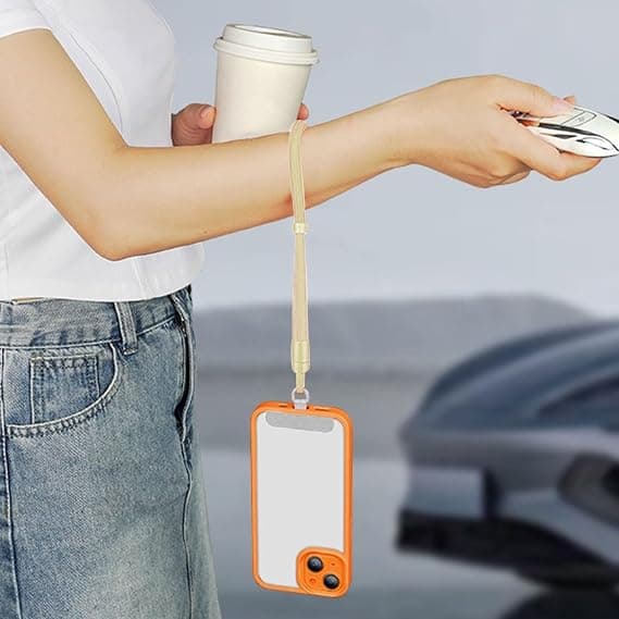 Håndleddsstropp Justerbar med Mobiltelefon Snorpute Håndleddsstropp Myk Paracord Håndleddsstropp Kort Mobiltelefonstropp