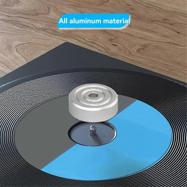 Vinyl Record Weight Stabilizer Disc Balanced Clamp for Turntable LP Player Accessories Silver