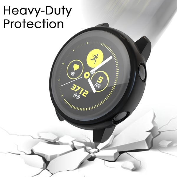 (2-pack) Skärmskyddsfodral Kompatibelt med Samsung Galaxy Watch Active, Silikon Bumper Skyddande Skal Face Cover Transparent+Transparent 40mm