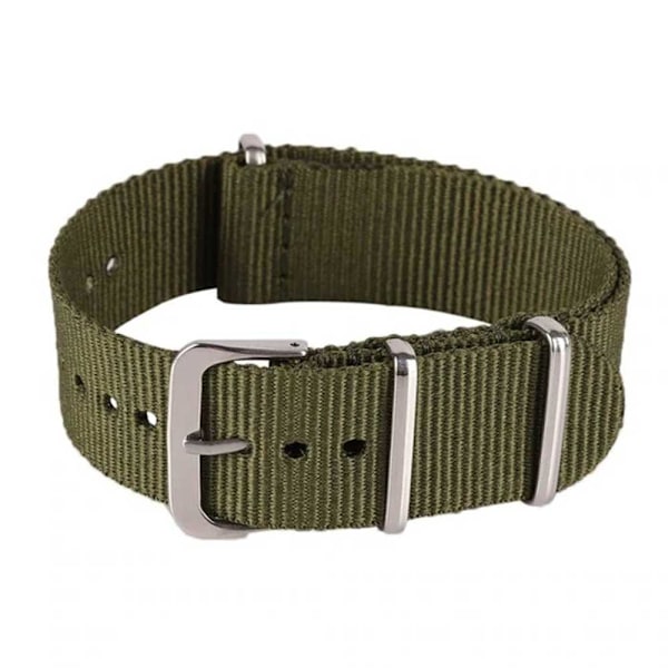 Klockarmband Natoband / nylonband 20 mm olika färger Oliv Oliv