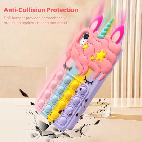 Pop It Fidget Toy Phone Case för iPhone Skydd Mjukt silikon - high quality iphoneXS MAX iphoneXS MAX