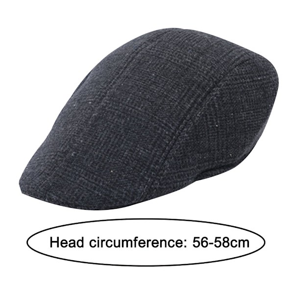 Nyhetspojkehattar för män Irländsk platt keps monterad Ivy hatt Retro Gatsby hatt herr Beret keps twill svart och vit