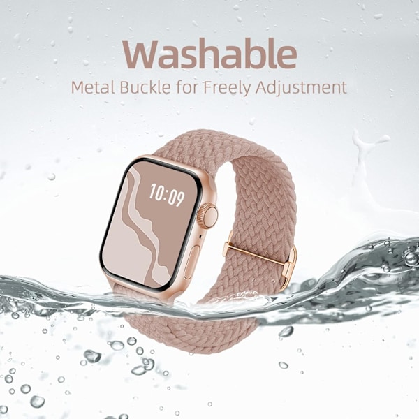 Flätat stretchigt solo loop kompatibelt med Apple Watch-armband 4pcs 2 38/40/41mm 4pcs 2 38/40/41mm