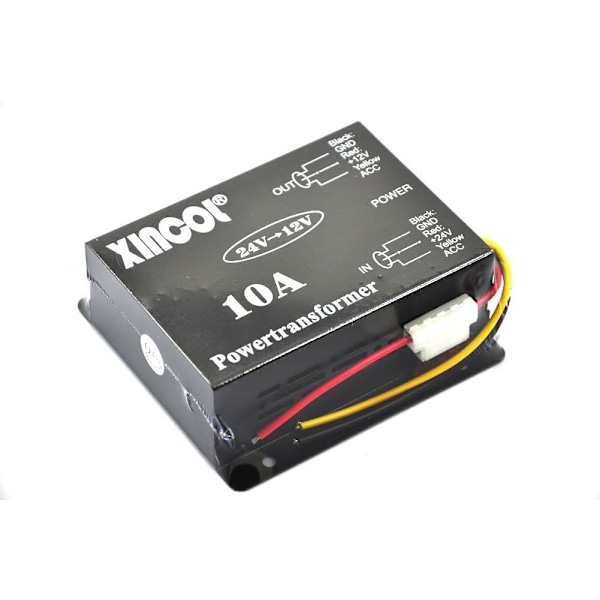 DC / DC spänningsreducerare 24V till 12V 10A transformator spänningsomvandlare 24V DC till 12V DC bärbar vattentät modulär strömförsörjning voltregulator för