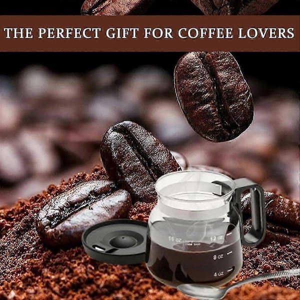 170 ml (6 oz) kaffemugg i glas - Kaffekannaform med sugrörslock, perfekt som present till kollegor.