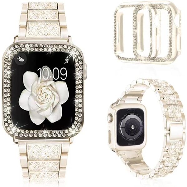 Kompatibel med Apple Watch Armband 44mm med Skal Champagne 44 mm Champagne 44 mm