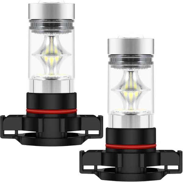 2x 5202 H16 PS24w Høy Effekt 100w 6000k Super Hvite Led Tåkelys DRL Lyspære