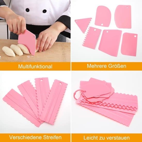 Cake Decorating Set - Cake Scraper Set - Adjustable Cake Scraper - 12 Pieces - Plastic Baking Tools - Cake Edge Smoother - DIY Cake Decoration