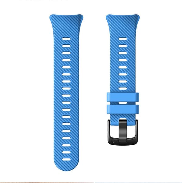 Silikonerem med sort spænde til Garmin Forerunner 45 Sky Blue