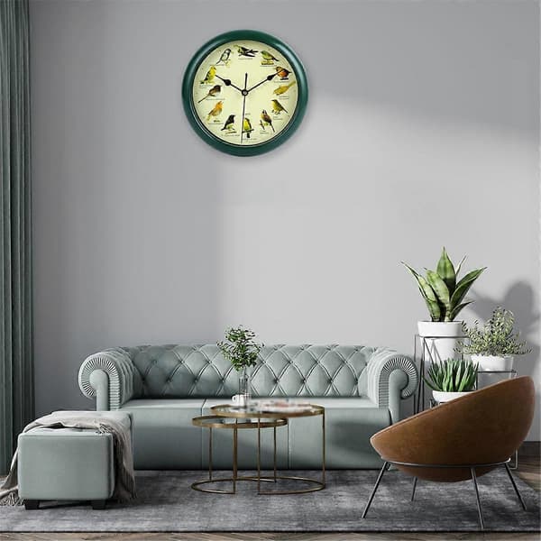 Musical Wall Clock with Birds, Decorative Battery-Operated Melody Clock 61 61 Plastic+Electronic