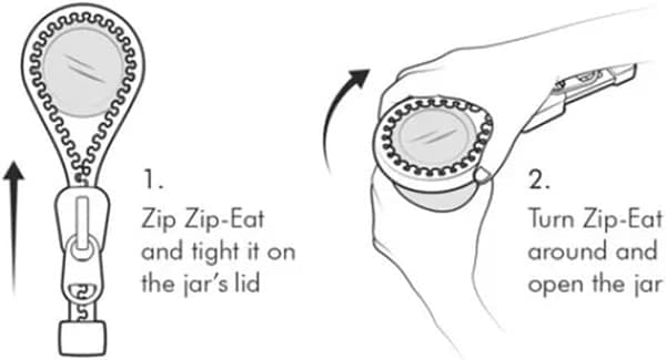 Creative Silicone Zipper Jar Opener - Multifunctional Non-Slip Lid Opener with Labor-Saving Screwdriver