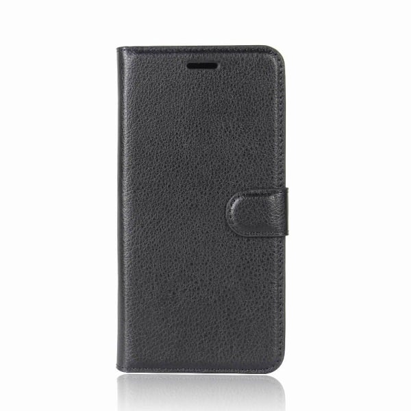 Sony Xperia XZ1 Compact Enfärgat läder fodral - Svart Svart