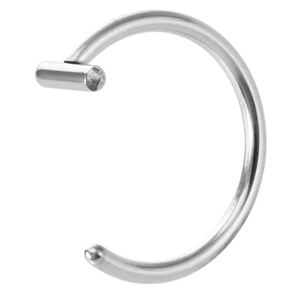 2-pack Fake Lip Piercing - Lip Ring without Hole Color: Silver silver